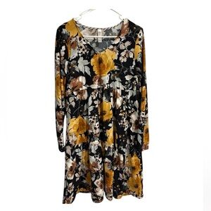 Discount Divas Floral Long Sleeve Dress
